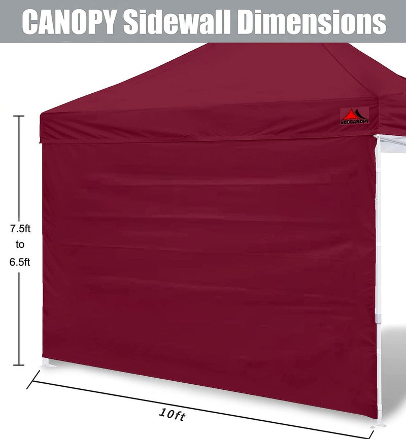 SCOCANOPY SunWall for 10x10 Pop Up Canopy Frame, 3 Pack SideWall Only (Burgundy) - Image 2
